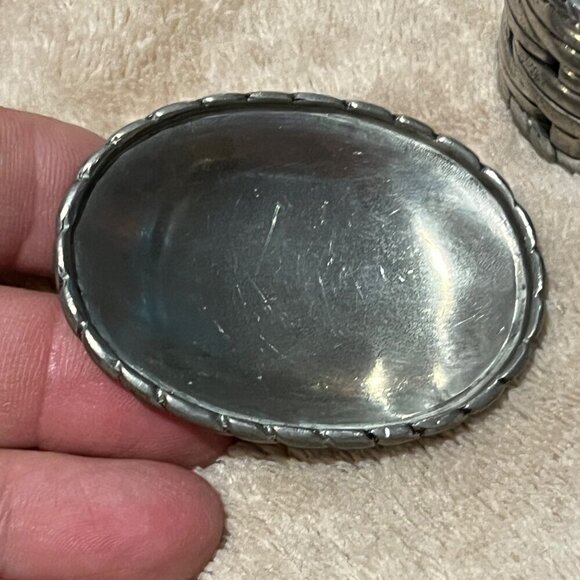 Pierre Deux Basketweave Pewter Box Small trinket - Picture 5 of 13